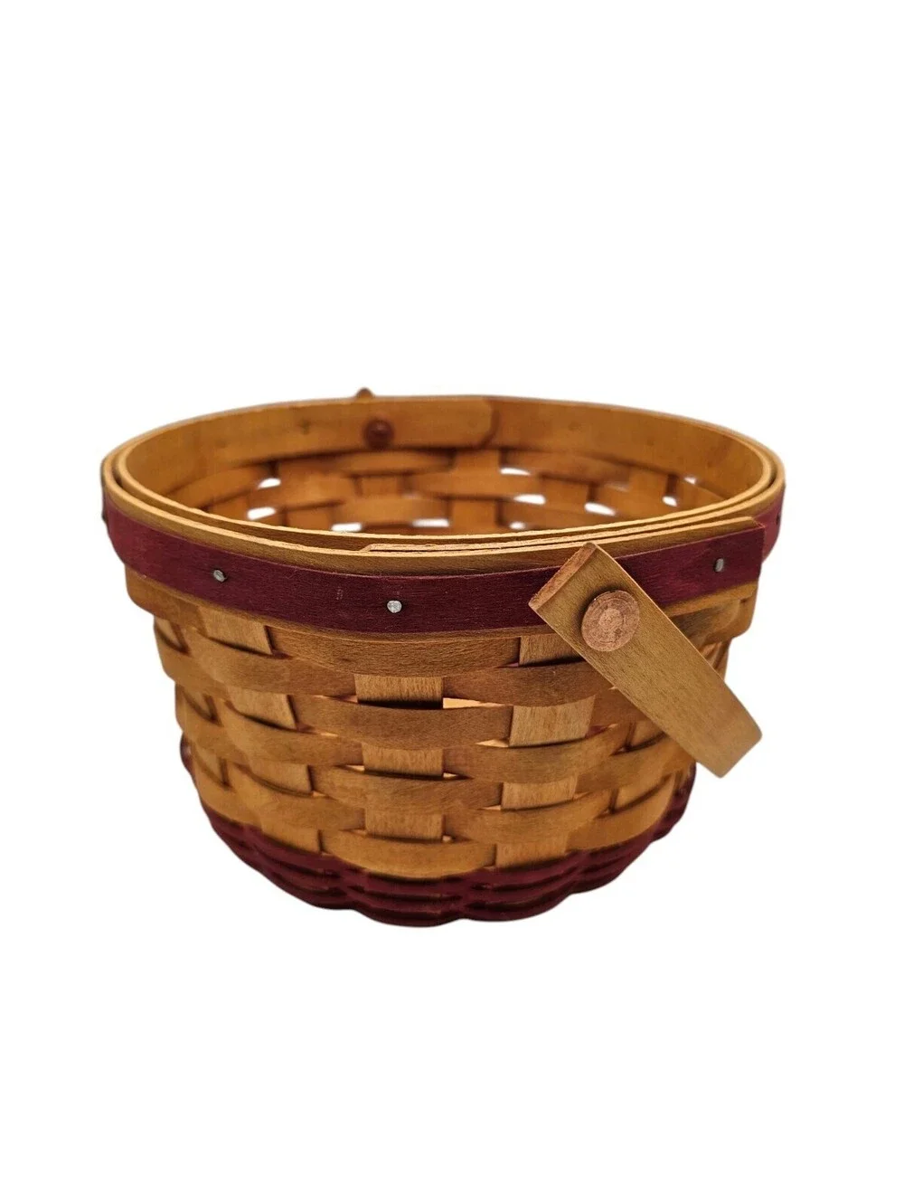 Longaberger 2002 Christmas Collection Jingle Bell Basket with Moveable Handle